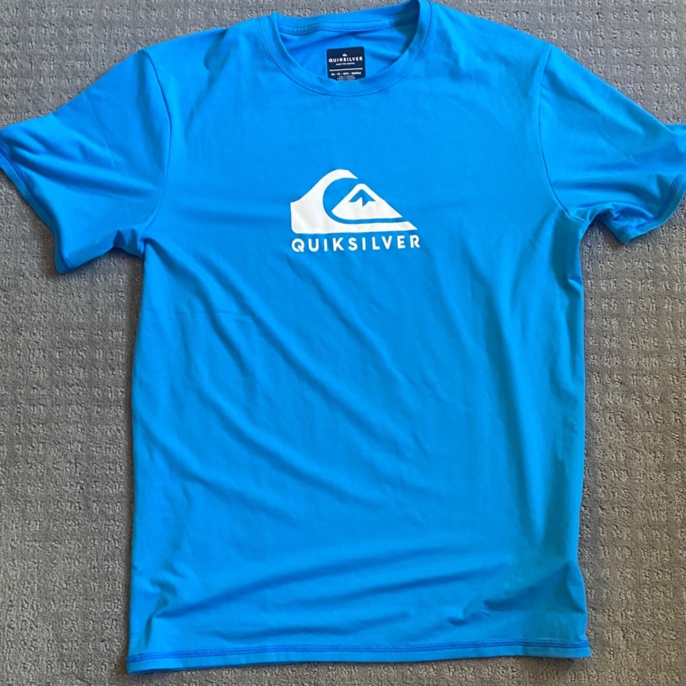 Quiksilver Vibrant Blue Logo T-Shirt Size XS